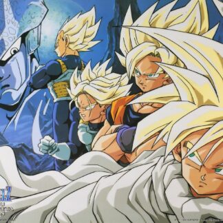 Dragon Ball Z Affiche offset vintage 1000 Editions (1989) : Super Saiyans et Cell