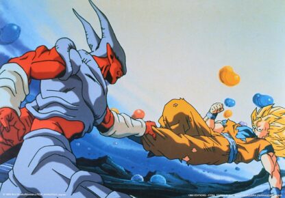 Dragon Ball Z Affiche offset vintage 1000 Editions (1989) : Jamenba VS GoKu Super Saiyan