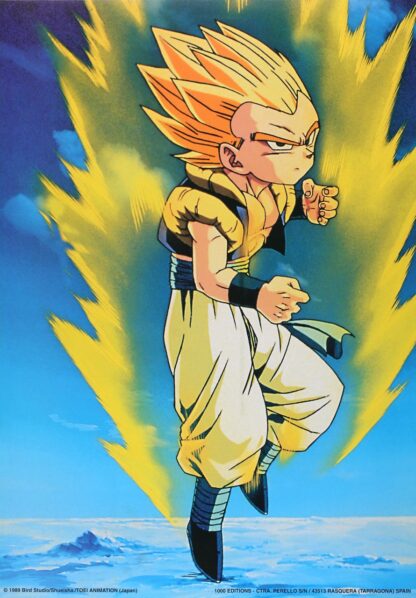 Dragon Ball Z Affiche offset vintage 1000 Editions (1989) : Gogeta Super Saiyan