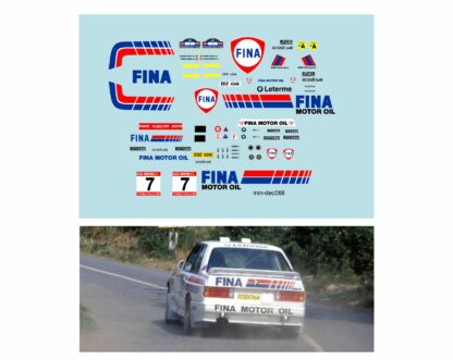 Décalcomanie pour miniature 1/43 BMW M3 - Ypres Rally 1989 - M. DUEZ - A.LOPES