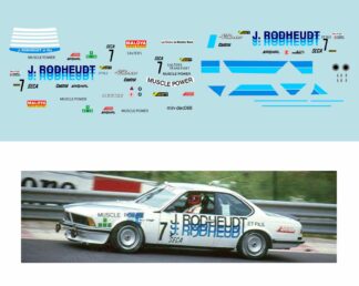 Décalcomanie pour miniature 1/43 BMW 635 - 24 heures de SPA 1984 - B.ENGE -H.HEMMES -A. HUWELER