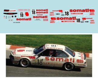 Décalcomanie pour miniature 1/43 BMW - 24 heures de SPA 1984 - M. DE DEYNE -C.BOURGOIGNIE-K.THIM