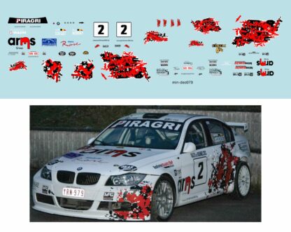 Décalcomanie pour miniature 1/43 BMW 320 - Circuit des Ardennes 2012 - J.SCAILLET -W.MERGNY