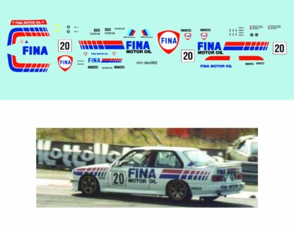 Décalcomanie pour miniature 1/43 BMW M3 - 24 heures de SPA 1989 - #20 F. CHATRIOT -G. DE MEVIUS- J.ALLAM