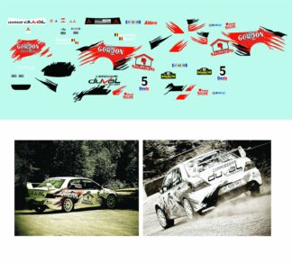 Décalcomanie pour miniature 1/43 MITSUBISHI EVO IX BIANCHI - Rally 2012 - F. DUVAL-A.BOURDEAUD'HUI