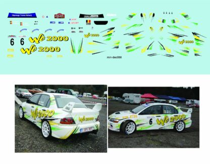Décalcomanie pour miniature 1/43 MITSUBISHI EVO IX WINNER - Rallye des Cretes 2016 - M.ALBERT -W.MERGNY
