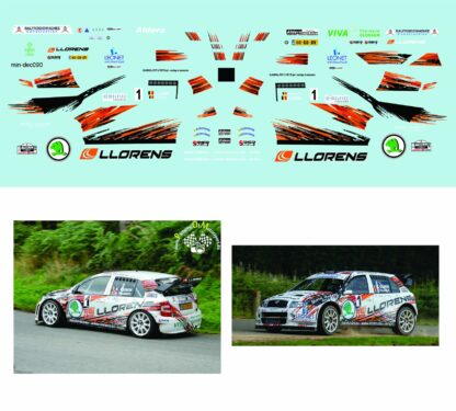 Décalcomanie pour miniature 1/43 SKODA WRC WINNER - Rallye de la Semois 2015 E.CUNNIN - V.PALIZEUL