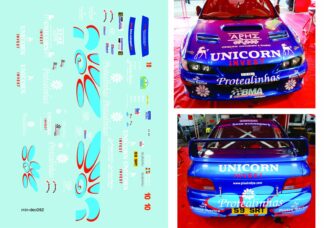 Décalcomanie pour miniature 1/43 SUBARU IMPREZA WRC - Rallye du Condroz 2009