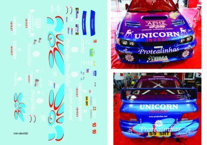 Décalcomanie pour miniature 1/43 SUBARU IMPREZA WRC - Rallye du Condroz 2009