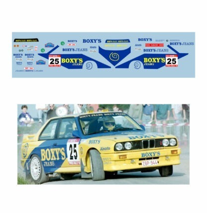 Décalcomanie pour miniature 1/43 BMW M3 E30 - Ypres 1991