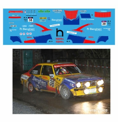 Décalcomanie pour miniature 1/43 FORD ESCORT MKII - Boucles de Spa 2012