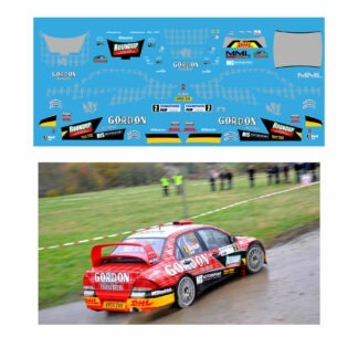 Décalcomanie pour miniature 1/43 MITSUBISHI WRC - Rallye Condroz 2009