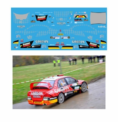 Décalcomanie pour miniature 1/43 MITSUBISHI WRC - Rallye Condroz 2009