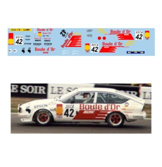 Décalcomanie pour miniature 1/43 ALFA GTV 42 - Rallye de Spa 1985