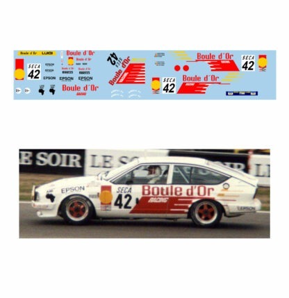 Décalcomanie pour miniature 1/43 ALFA GTV 42 - Rallye de Spa 1985