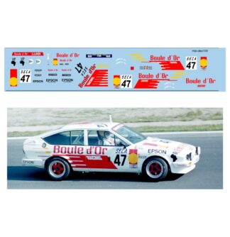 Décalcomanie pour miniature 1/43 ALFA GTV 47 - Rallye de Spa 1985