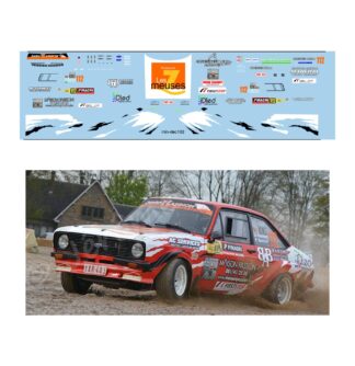 Décalcomanie pour miniature 1/43 FORD ESCORT MKII - Rallye de Wallonie 2016