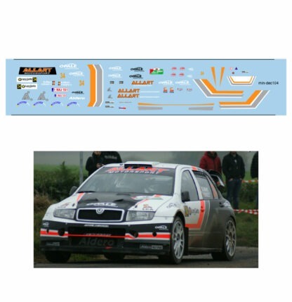 Décalcomanie pour miniature 1/43 SKODA FABIA WRC - Rallye du Condroz 2016
