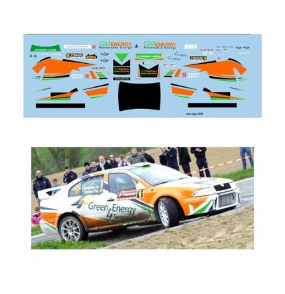 Décalcomanie pour miniature 1/43 SKODA OCTAVIA WRC - Rallye de Wallonie 2012