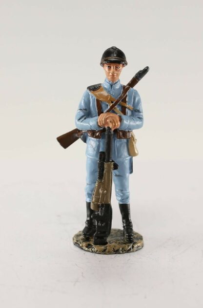 1st World War, Figurine en métal, Mitrailleur français de cavalerie, 1918, 1/30