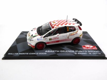 Abarth Grande Punto S2000, G. Basso - M. Dotta, Rallye Monte-Carlo, 2009, Voiture miniature 1/43