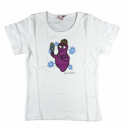 T-shirt Enfant Barbapapa Miroir manches courtes blanc