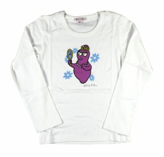 T-shirt Enfant Barbapapa Miroir manches longues blanc