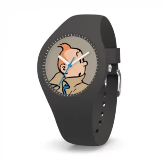 Tintin, Montre Sport, Bracelet silicone Gris Anthracite - Médium