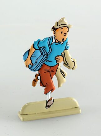 Tintin dans Coke en stock : Figurine en métal