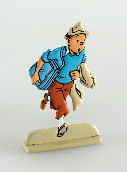 Tintin dans Coke en stock : Figurine en métal