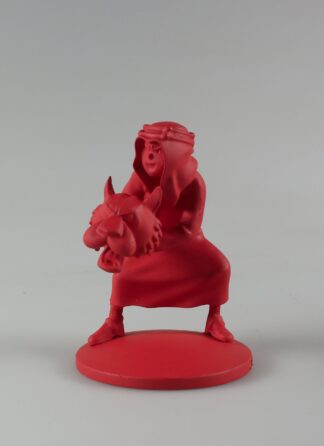 Tintin Figurine en résine Abdallah Monochrome H 9cm rouge mat