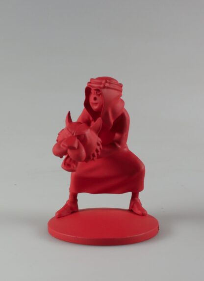 Tintin Figurine en résine Abdallah Monochrome H 9cm rouge mat