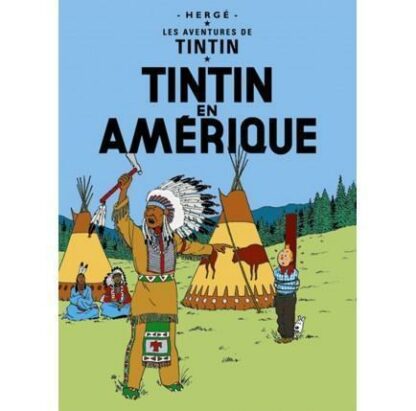 Tintin en Amérique Affiche offset