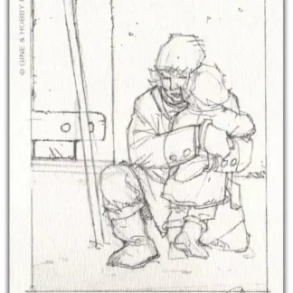 Ex-libris Neige Banal holocauste signé Gine