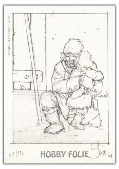 Ex-libris Neige Banal holocauste signé Gine