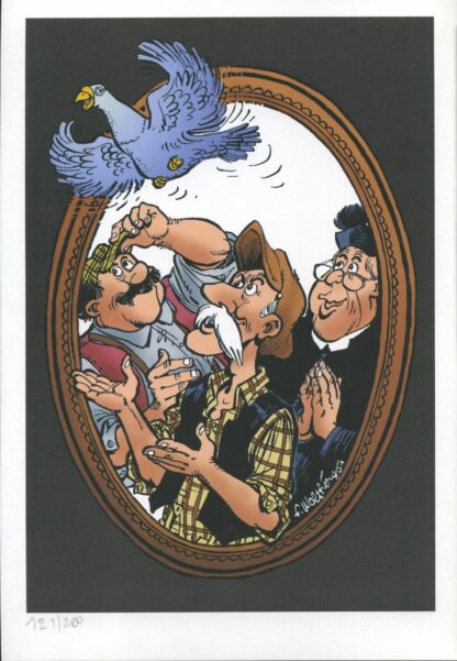 Walthéry, Le Vieux Bleu, Ex-libris offset, Le pigeon
