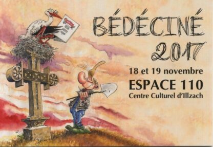Carte publicitaire de Marc Hardy pour le Festival Bédéciné de Illzach 2017
