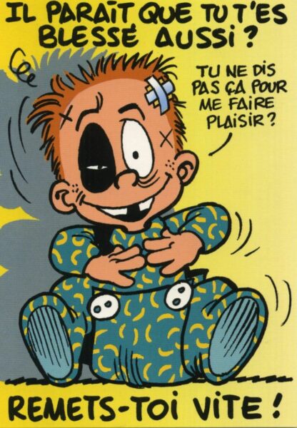 Bd de BB, Didgé,  Carte postale, Il parait que tu t'es blessé aussi, Tu ne dis pas ca pour me faire plaisir ? Remets-toi vite !