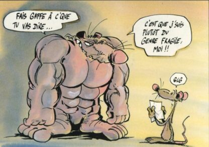 Les Rat's, Ptiluc, Carte postale, Fais gaffe à c'que tu vas dire...   C'est que je suis plûtôt du genre fragile, moi !!!