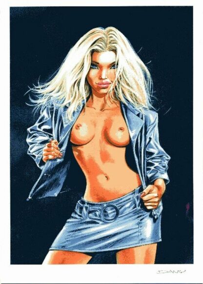 Pin-up, Dany, Ca vous intéresse ?, Ex-libris offset, Blonde en mini-jupe