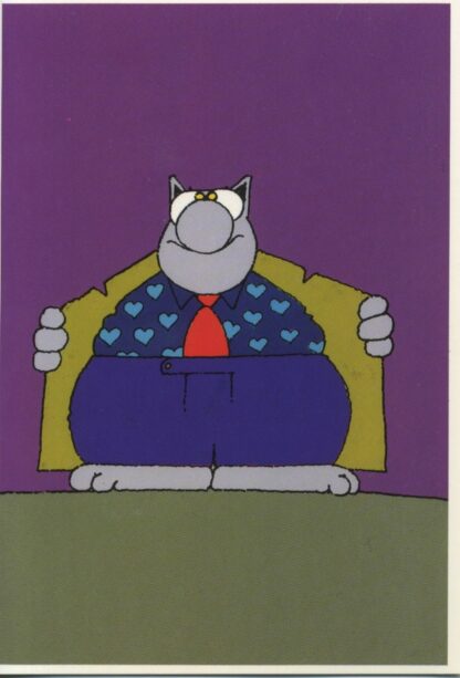 Le chat : Carte Postale : Exhibisionniste