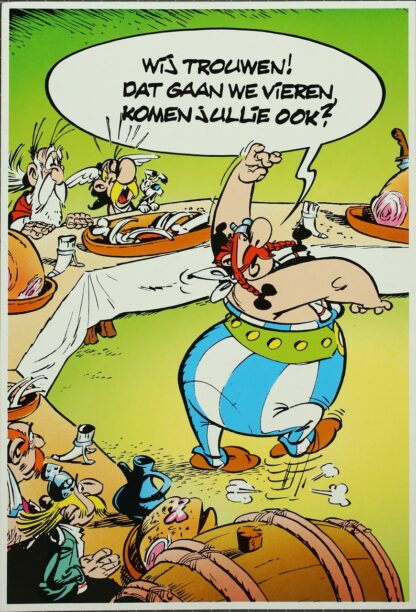 Astérix et Obélix : Carte Postale XL : Wij trouwen dat gaan we vieren komen jullie ook ?