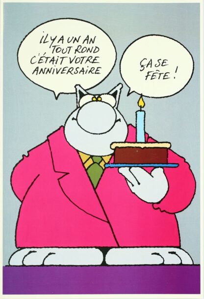 Le Chat de Geluck Il y a un an tout rond... Carte Postale XL