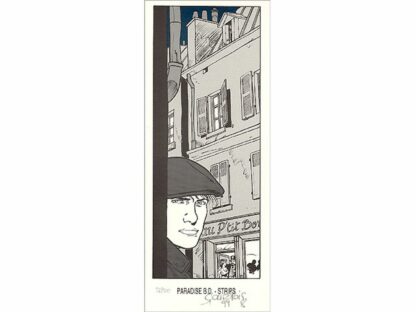 Courtois, Giroud, Louis Ferchot, Ex-libris offset signé, Dans la rue