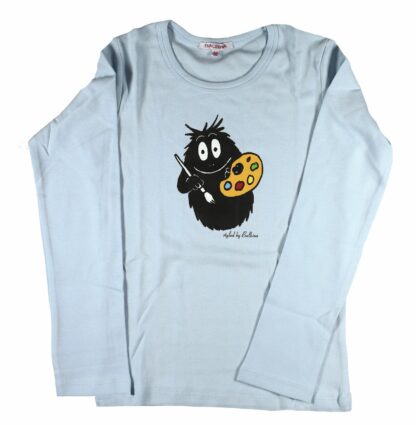 T-shirt Enfant Barbapapa Peintre manches longues bleu clair : taille 152/158