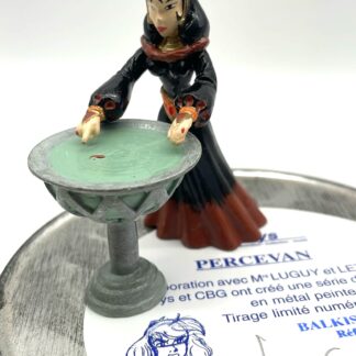 Figurine métal Balkis Percevan certificat signé
