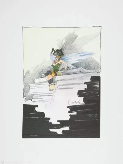Peter Pan Fée Clochette bibliothèque affiche Loisel