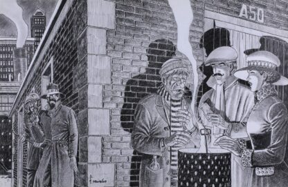Carin, Rivière, Victor Sackville, Affiche offset signée, Guet-apens à New-York