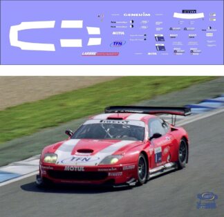 FERRARI 550 MARANELLO - Championnat FFSA GT 2004, Décalcomanie pour miniature 1/43