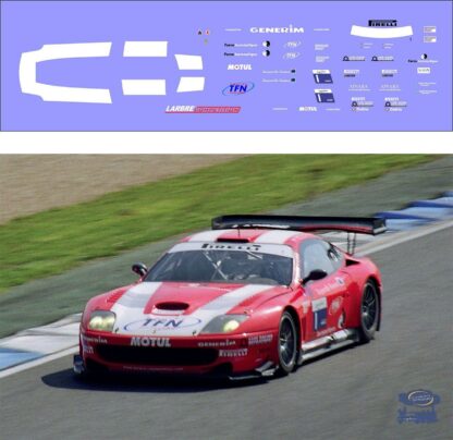 FERRARI 550 MARANELLO - Championnat FFSA GT 2004, Décalcomanie pour miniature 1/43